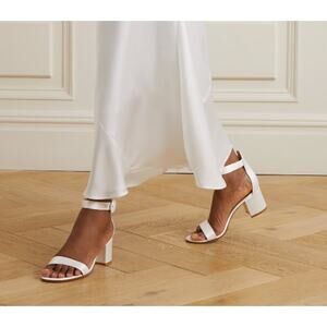 GIANVITO ROSSI Versilia 60 satin sandals in White (Size IT 38.5)